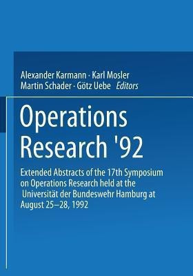 Operations Research '92(English, Paperback, unknown)