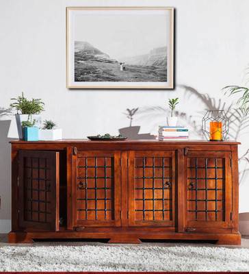 Balaji Wooden Solid Wood Free Standing Cabinet(Finish Color - Honey)