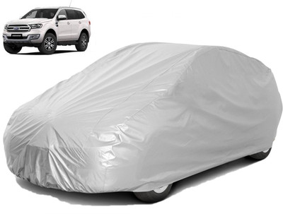carphoenix Car Cover For Ford Endeavour (Without Mirror Pockets)(Silver, For 2018, NA Models)