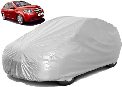 carphoenix Car Cover For Chevrolet Aveo (Without Mirror Pockets)(Silver, For 2018, NA Models)