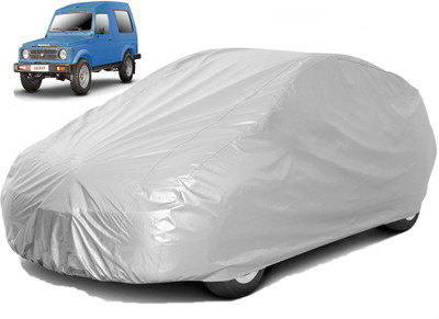 carphoenix Car Cover For Maruti Suzuki Gypsy MG-410 (Without Mirror Pockets)(Silver, For 2018, NA Models)