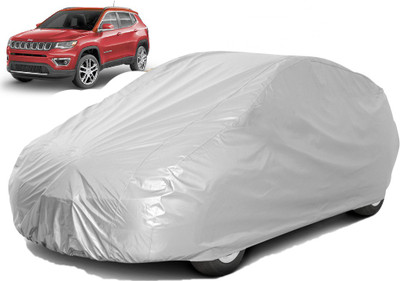 carphoenix Car Cover For Jeep Compass (Without Mirror Pockets)(Silver, For 2018, NA Models)