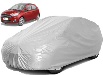 carphoenix Car Cover For Ford Figo (Without Mirror Pockets)(Silver, For 2018, NA Models)