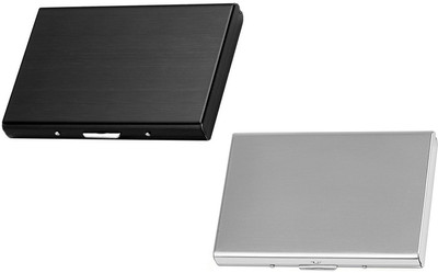 

Rangoli ® 6 Card Holder(Set of 2, Black, Silver)