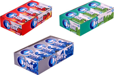 

Orbit Sugar Free Mixed Fruit,Sweetmint & Spearmint Chewing Gum(396 g Pack of 3)