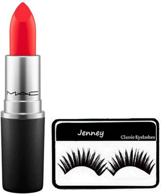 

Jenney eyelashes,mac orange lipstick(Set of 2)