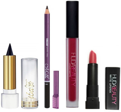

iba halal care GIRLS PACK WITH PURE NATURAL EYE KAJAL WITH WATERPROOF & LONG LASTING EYE BROW PENCIL & LONG LASTING LIP GLOSS LIPSTICK WITH LIQUID MATTE LIPSTICK PACK (Set of 4)(Set of 2)