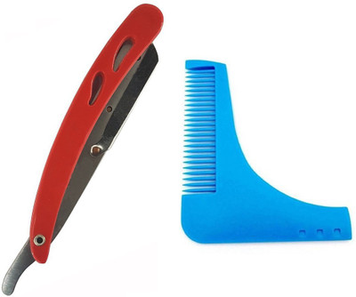

JAGTEK Combo Of 2 pcs , stainless steel Shaving Razor With Plastic Handle and comb(Set of 02)