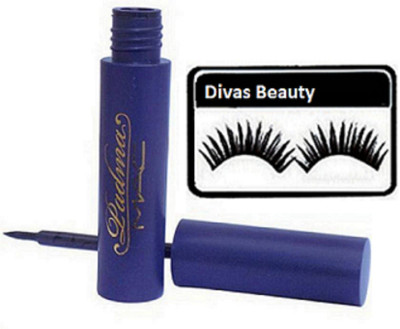 

divas beauty Eyelashes & Mac Padma Eyeliner(Set of 2)