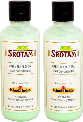 

Srotam GreenTea & Aloevera Hair Conditioner ( Set of 2 Bottle)(420 ml)