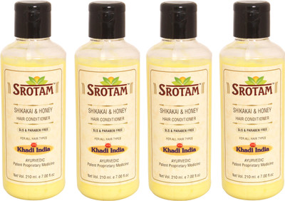 

Srotam Shikakai & Honey SLS & Paraben Free Hair Conditioner ( Set of 4 Bottle)(840 ml)