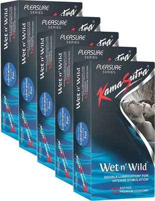 KamaSutra Five WET n' WILD Condom(Set of 5, 60S)