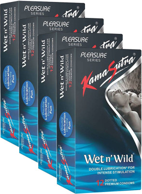 KamaSutra Four WET n' WILD Condom(Set of 4, 48S)