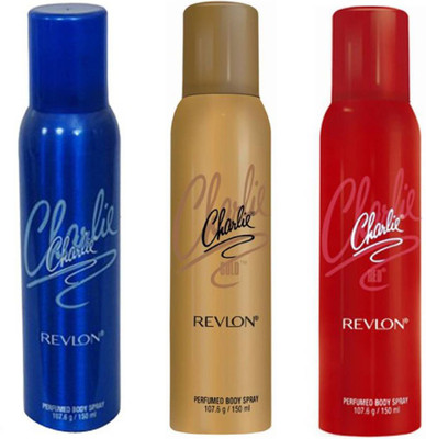 

Revlon DEODORANT Deodorant Spray - For Men & Women(150 ml, Pack of 3)