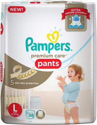 

Pampers Premium Care Diaper Pants, Large - L(38 Pieces)