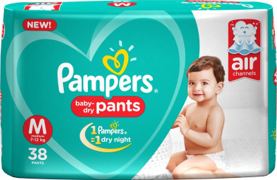 

Pampers New Diapers Pants, Medium - M(38 Pieces)