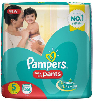 

Pampers Pants Small Size Diapers - S(86 Pieces)