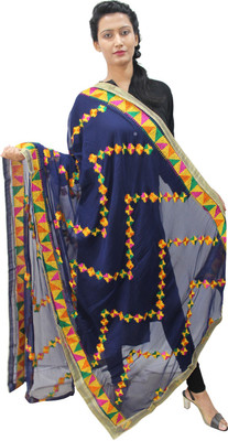 Hautemoda Chiffon Embroidered Women Dupatta