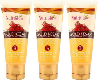 NutriGlow Gold Kesar Facial Cleanser (Pack of 3) Face Wash(195 ml)