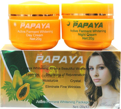 

GLAM Papaya active ferment whitening day and night cream(20 g)