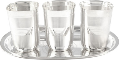 GS Museum Pack of 4 Dinner Set(Silver Plated)