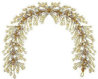 

pelo Pearl Designed Hair Gajra / Hair Accessory For Girls And Women/ Beautiful Hair Gajra For Wedding And Parties/ Hair Styling Accessories/ Pack Of 1 Hair Accessory Set(Multicolor)