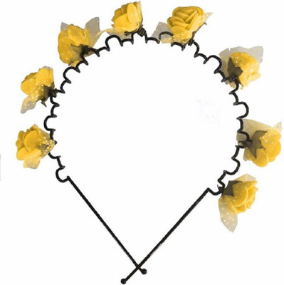 

pelo New Arrival Floral Zig Zag Hair Band, Head Bands For Daily Use, Yellow Head Band, Pack Of 1 Hair Band(Yellow)