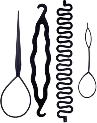 

pelo Hair Styling Braids Tools Hair Accessories for Girls and Women Hair Accessory Set(Black)