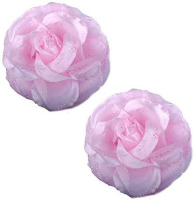 

pelo Fashion Rose Flower Hair Clip/Brooch Pins Hair Accessories For Women, 2 Pcs, Party Wear Hair Accessories, Pack Of 1 Hair Pin(Pink)