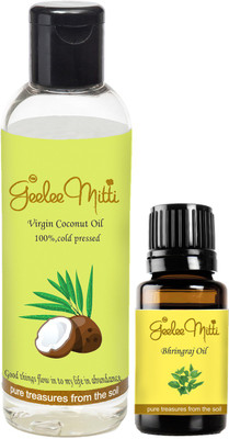 

Geeleemitti Coconut Oil & Bhringraj Oil for Premature Grey Hair treatment and Extending Black Hair Life Hair Oil(60 g)
