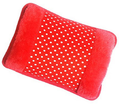 

CRETO Extra Soft Velvet Fur Portable Electric Hot Water Bag (Multicolor) electric 1 L Hot Water Bag(Red)