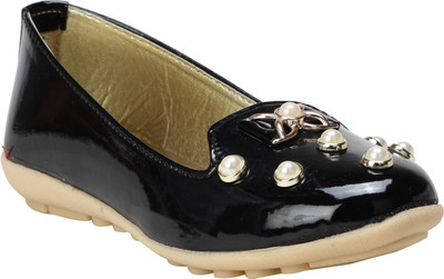 

calzino Girls Slip on Ballerinas(Black
