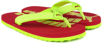 

Puma Boys & Girls Slip On Slipper Flip Flop(Red, Toreador-limepunch