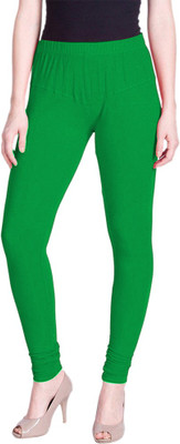 LUX LYRA Ankle Length Ethnic Wear Legging(Green, Solid)