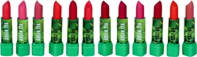 ads Green tea extract based lipstick multicolor set of 12(Multicolor, 1.5 ml)