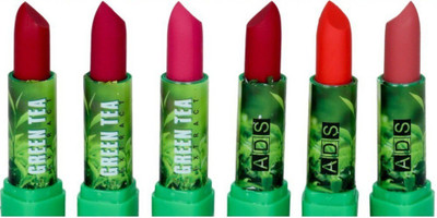 

ADS Combo Aloe GreenTea 6PC lipstick(multi)