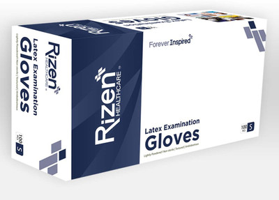 

Rizen Healthcare Gloves Latex Examination Gloves(Pack of 100)