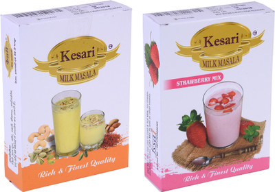 

Kesari Milk Masala 100g,and Strawberry Mix Milk Masala 100g, Combo Pack of 2 200 g(Pack of 2)