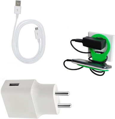 DAKRON Wall Charger Accessory Combo for Asus Zenfone Max Pro M1(White)