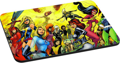 

ANNI69 Power girls with yellow Backgrond With High Quality Non Slippery base Mousepad(Multicolor)