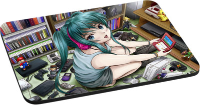 

ANNI69 Girl Sitting In Study Room With Green hair With High Quality Non Slippery base And Glossy Print Mouse Used In Laptop and Computer Best for Gamer, Graphic Designer, And Every One With Mouse Optical And Laser Mouse Pad Mouse-pad Mouse pad Mousepad(Mu