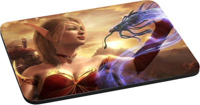 

ANNI69 Dragon holding Girl With High Quality Non Slippery base And Glossy Print Mouse pad Best fro Gamers, Graphic Designer, And Every One With Mouse Optical And Laser Mouse Pad Mousepad Brand Mousepad(Multicolor)