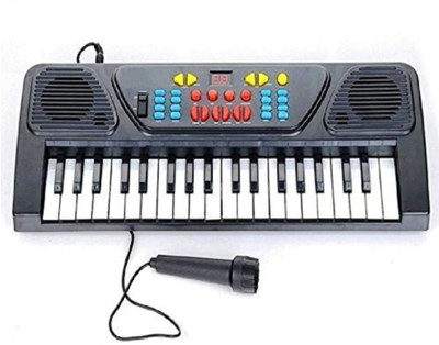 

TOYGALAXY Electronic Musical Keyboard 37 Keys Piano With Mic and usb cable to charge.(Black)