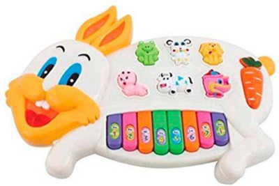 

KIDZIAN Musical Rabbit Piano With Flashing Light Toy Gift For Kids(Multicolor)