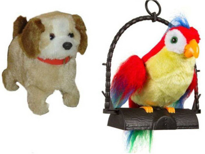

durgaenterprises Combo_Talking Parrot_Jumping Dog_Musical Toys(Multicolor)
