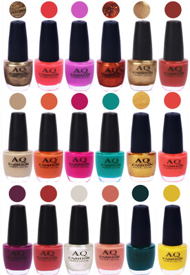 

AQ Fashion Hot Shade Gel Nail Polish Combo 962 Multicolor(Pack of 18)