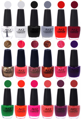 

AQ Fashion Hot Shade Gel Nail Polish Combo 1009 Multicolor(Pack of 18)