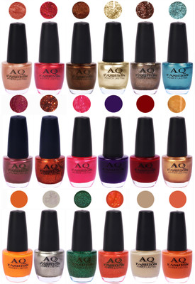 

AQ Fashion Hot Shade Gel Nail Polish Combo 969 Multicolor(Pack of 18)