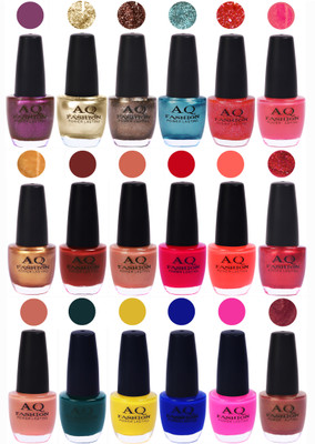 

AQ Fashion Hot Shade Gel Nail Polish Combo 983 Multicolor(Pack of 18)