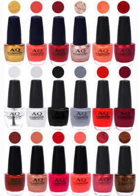 

AQ Fashion Hot Shade Gel Nail Polish Combo 973 Multicolor(Pack of 18)